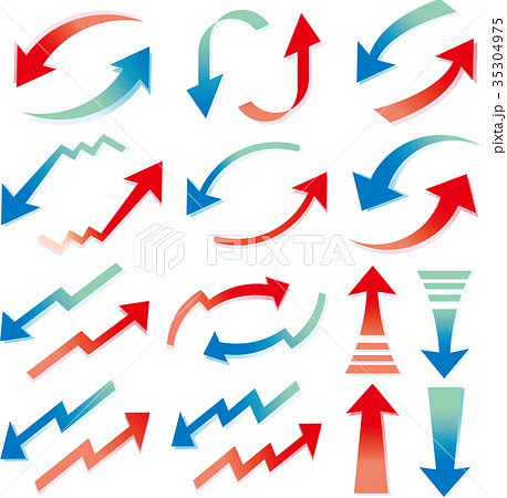 矢印 アップ 上がる 右肩上がりのイラスト素材