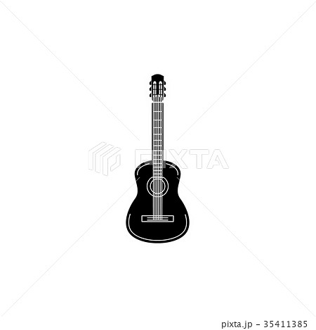 ギター シンプル 単純 簡単のイラスト素材 Pixta