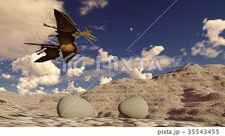 Egg Pterodactyl 3d Rendering Stock Illustration 751514728