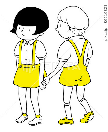 子供 人物 昭和 レトロのイラスト素材