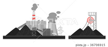 石炭 イラストの写真素材