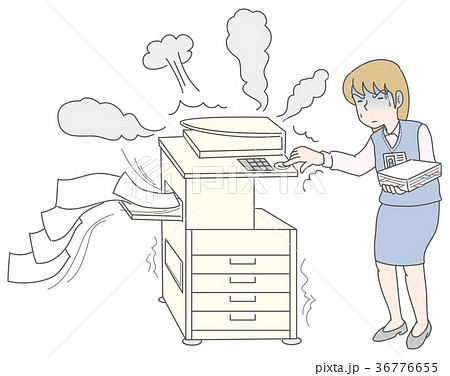 コピー機 故障のイラスト素材 - PIXTA