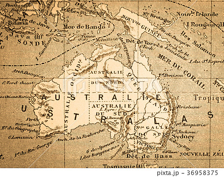 地図 マップ オーストラリア 古地図の写真素材 - PIXTA