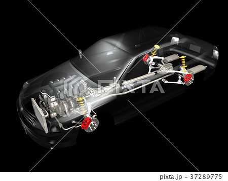 3dcg 車 スケルトン エンジンのイラスト素材 3dcg 車 スケルトン エンジンのイラスト素材
