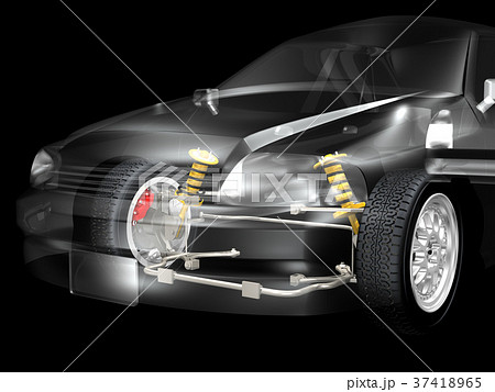 車 セダン スケルトン ボディのイラスト素材