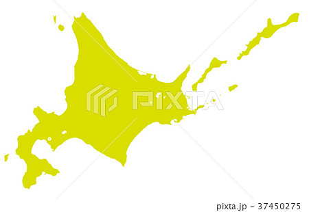 北海道 地図 日本地図 北日本の写真素材