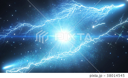 雷 稲妻 閃光 美しいのイラスト素材