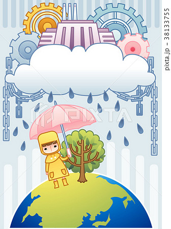 酸性雨のイラスト素材