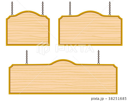 木の看板 立て看板 看板 立て札のイラスト素材 Pixta