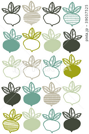 柄 壁紙 テキスタイル 野菜の写真素材