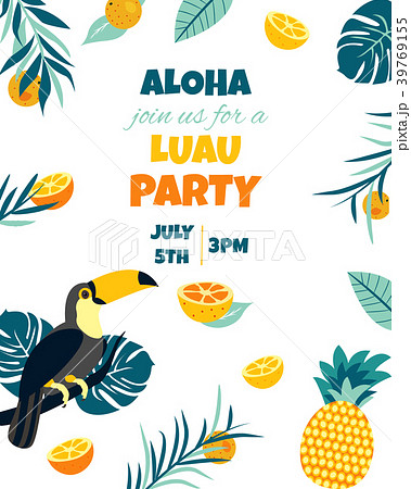 ハワイアン アロハ ビーチ オオハシの写真素材