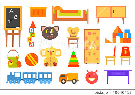 男児 子供 保育士 おもちゃのイラスト素材 Pixta