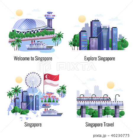 シンガポールのイラスト素材集 ピクスタ