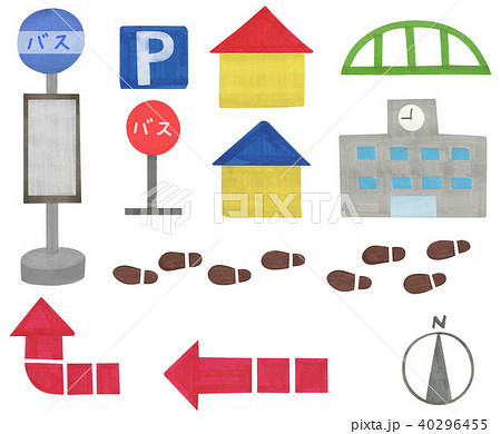 バス停マークのイラスト素材