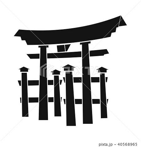 厳島神社 海 神社 鳥居のイラスト素材