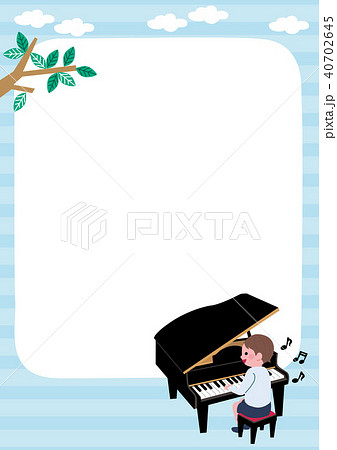 グランドピアノ かわいいのイラスト素材