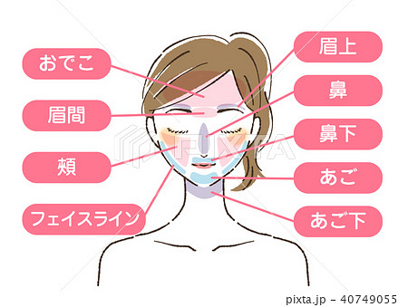 美容 人物 女性 顔のイラスト素材