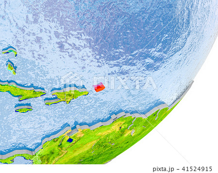 プエルトリコ 地図 世界地図 世界の写真素材