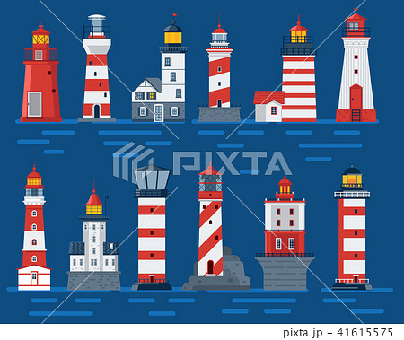 Flat Lighthouses And Sea Guide Lights, Types Of Lighthouse Lights