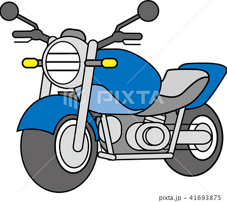 乗り物 バイク 自動二輪 イラストの写真素材