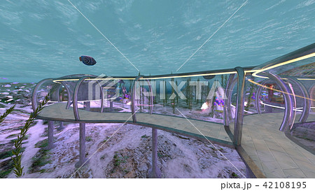 水中都市のイラスト素材