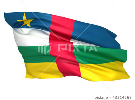 中央アフリカ国旗のイラスト素材
