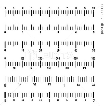 ものさし 物差し 目盛りのイラスト素材
