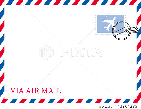 Airmail Mail Postcard Letter Stamp Concept - Stock Illustration [24845946]  - PIXTA