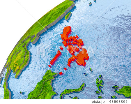 フィリピンの地図のイラスト素材