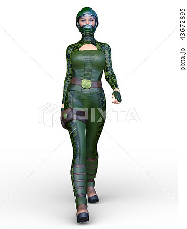 イラスト 軍隊 軍人 女性のイラスト素材