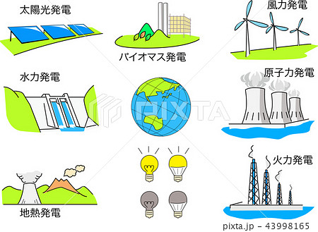 再生可能エネルギーのイラスト素材