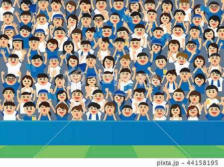 スポーツ観戦 応援 観客 スタジアムのイラスト素材