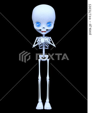 キャラクター 3d 骸骨 骨の写真素材