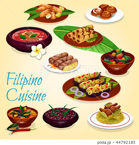 フィリピン料理のイラスト素材