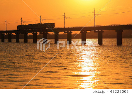 北浦橋梁の写真素材