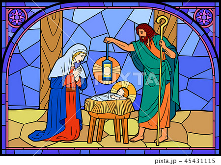 誕生 イエス キリスト バイブルのイラスト素材