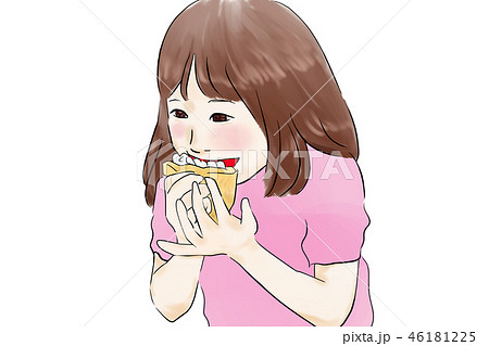 クレープ 食事クレープ 水彩 食べ物のイラスト素材