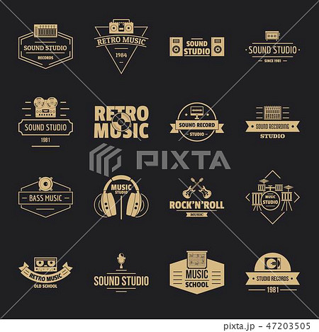 シンボルマーク ロゴ ミキサー 音楽のイラスト素材