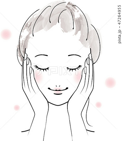 美容 女性 スキンケア 保湿のイラスト素材