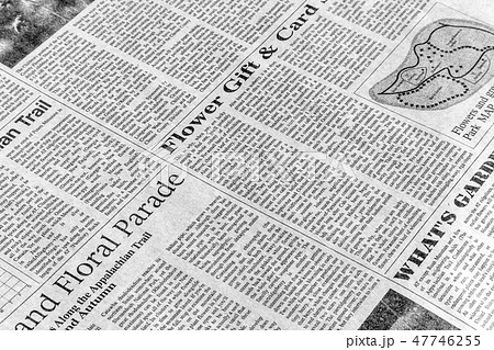 英字新聞 背景素材 英語 情報の写真素材