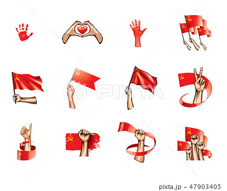 ベクトル ソビエト社会主義共和国連邦 ソ連 旗のイラスト素材