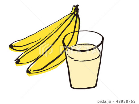 バナナジュースのイラスト素材