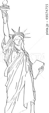 銅像 自由の女神のイラスト素材