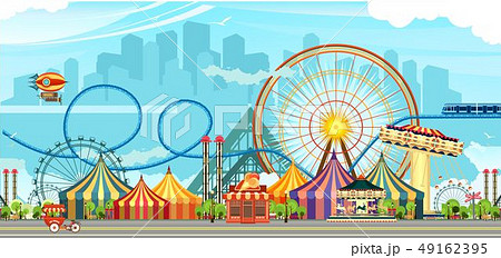 ジェットコースターのイラスト素材集 ピクスタ