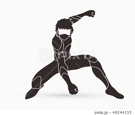 着地ポーズ Justiceのイラスト素材