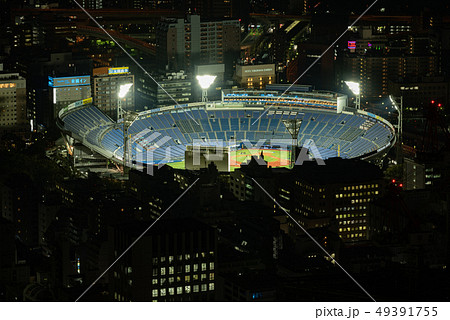 試合 球場 背景 スタジアムの写真素材