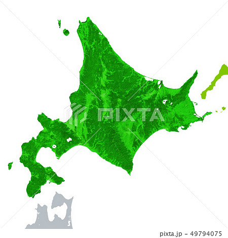 北海道地図のイラスト素材集 ピクスタ