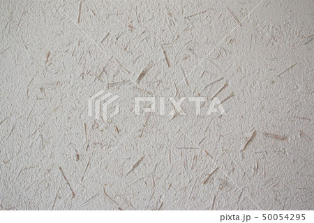 左官仕上げ壁 藁 わら ワラの写真素材