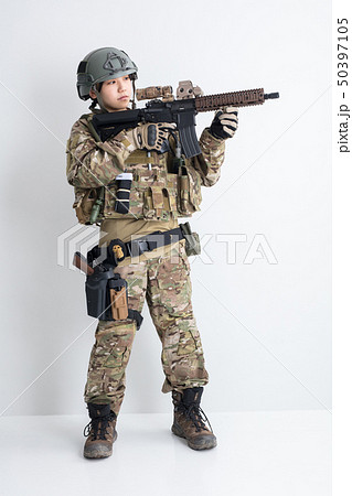 エアガン 遊戯銃の写真素材