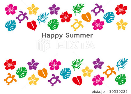 ホヌ ベクター トロピカル プルメリアのイラスト素材